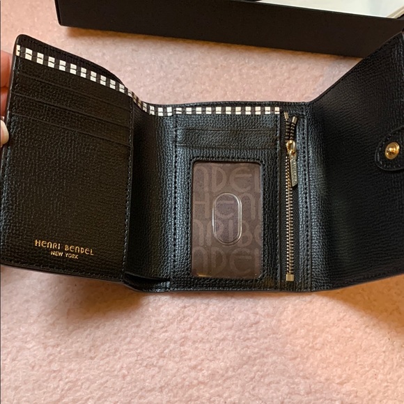 Henri Bendel Monochrome Striped Card Holder - Picture 7 of 13